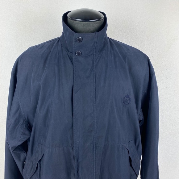 Chaps Ralph Lauren Men's Raincoat Jacket Waterproof Full Zip Navy Blue Size XL - Picture 3 of 11